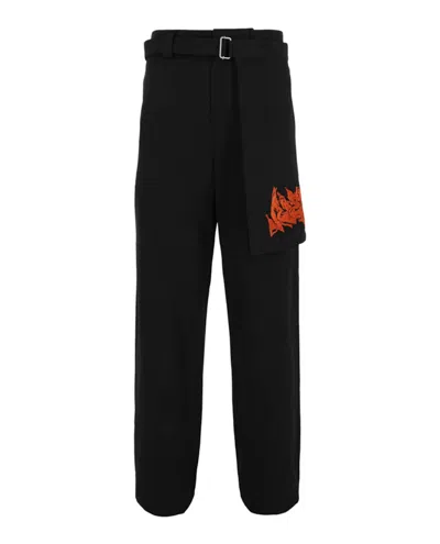Pre-owned Off-white Men's Offwhite Neen Apron Carpenter Pant In Black