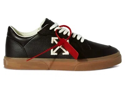 Pre-owned Off-white Men's Offwhite New Low Vulcanized Sneakers In Black/ivory In Multi
