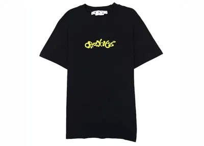 Pre-owned Off-white Men's Offwhite Opposite Arrows Short Sleeve Tee Shirt In Black/yellow In Multi