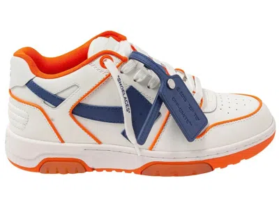 Pre-owned Off-white Men's Offwhite Out Of Office Low Outlined Sneakers In Orange Purple