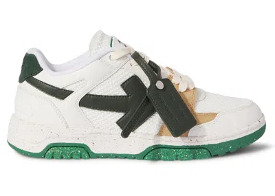 Pre-owned Off-white Men's Offwhite Out Of Office Low Slim Sneakers In White Green In Multi