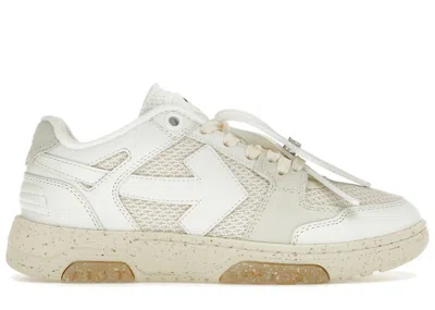Pre-owned Off-white Men's Offwhite Out Of Office Low Slim White Sneakers In White White