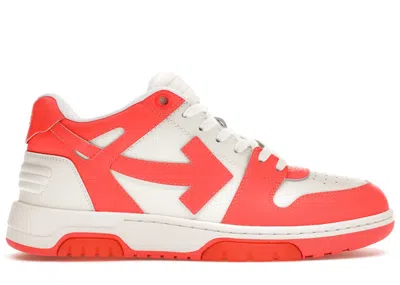 Pre-owned Off-white Men's Offwhite Out Of Office Low Sneakers In Orange Fluo