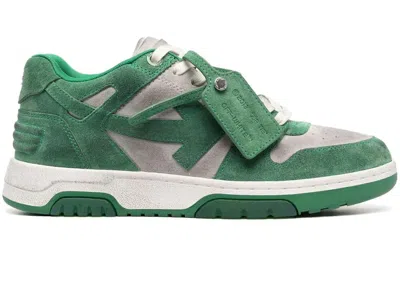 Pre-owned Off-white Men's Offwhite Out Of Office Lowtop Sneaker Sneakers In Green/grey