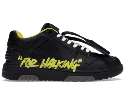 Pre-owned Off-white Men's Offwhite Out Of Office "ooo" Low Tops For Walking Sneakers In Black/yellow