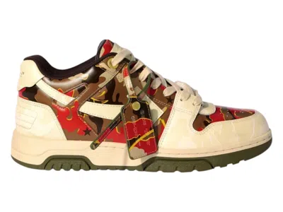Pre-owned Off-white Men's Offwhite Out Of Office Ooo Low Tops Sneakers In Beige/camo