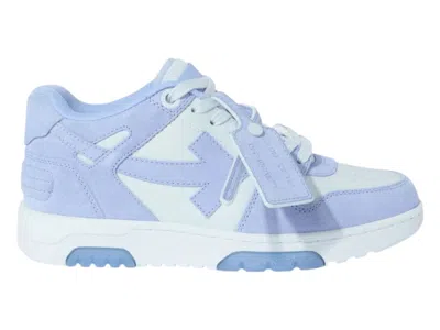 Pre-owned Off-white Men's Offwhite Out Of Office Ooo Low Tops Suede Sneakers In Dusty Blue/ice Out