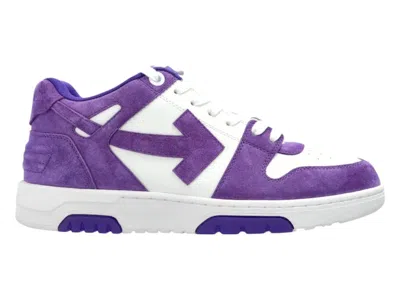 Pre-owned Off-white Men's Offwhite Out Of Office Ooo Low Tops Suede Sneakers In Purple