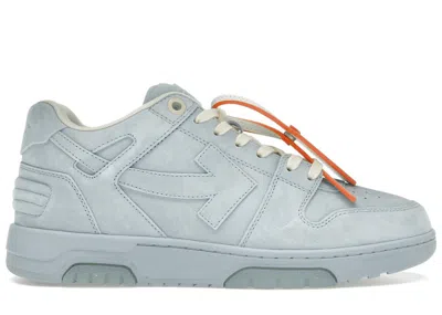Pre-owned Off-white Men's Offwhite Out Of Office Suede Sneakers In Light Blue
