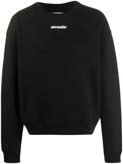 Pre-owned Off-white Men's Offwhite Oversize Fit Marker Arrows Crewneck Sweatshirt In Black/blue In Multi