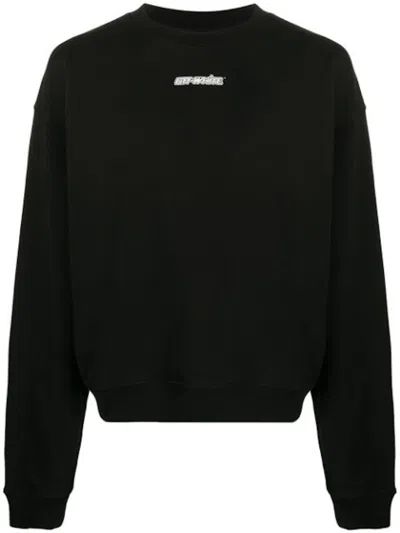 Pre-owned Off-white Men's Offwhite Oversize Fit Marker Arrows Crewneck Sweatshirt In Black/red