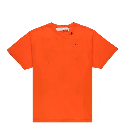 Pre-owned Off-white Men's Offwhite Oversized Abstract Arrows Embroidered T-shirt In Orange/black In Multi