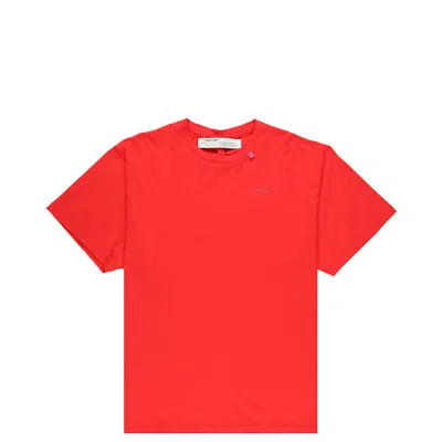 Pre-owned Off-white Men's Offwhite Oversized Fit Unfinished T-shirt In Red/silver In Multi