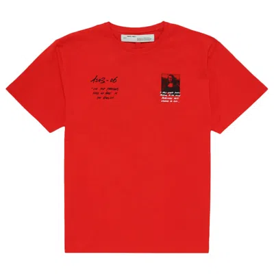 Pre-owned Off-white Men's Offwhite Oversized Monalisa Graphic Print T-shirt In Red