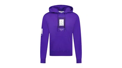 Pre-owned Off-white Men's Offwhite Paint Mirror Logo Slim Fit Hoodie In Purple