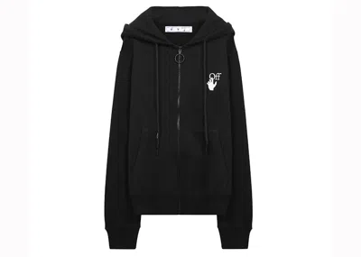 Pre-owned Off-white Men's Offwhite Pascal Arrows Zip Up Sweatshirt In Black