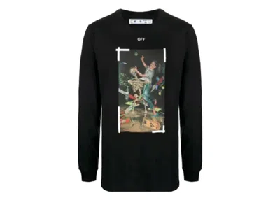Pre-owned Off-white Men's Offwhite Pascal Painting Long Sleeve T-shirt In Black