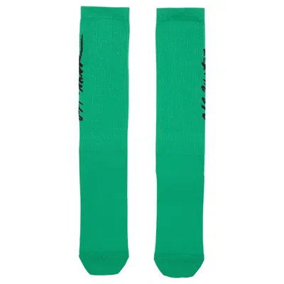 Pre-owned Off-white Men's Offwhite Pop Socks In Green/black