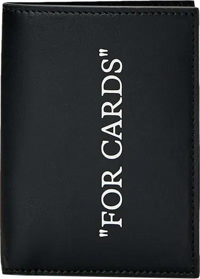 Pre-owned Off-white Men's Offwhite Quote Bookish Wallet In Black