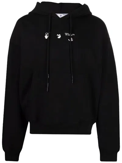 Pre-owned Off-white Men's Offwhite Red Marker Over Hoodie In Black