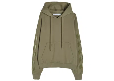 Pre-owned Off-white Men's Offwhite Rubber Arrows Hoodie In Green
