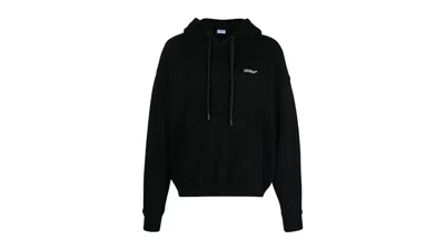 Pre-owned Off-white Men's Offwhite Scratch Arrow Design Skate Fit Hoodie In Black