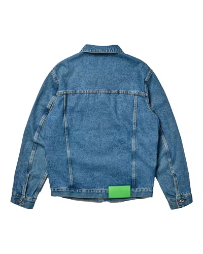 Pre-owned Off-white Men's Offwhite Skate Denim Jacket In Medium Blue