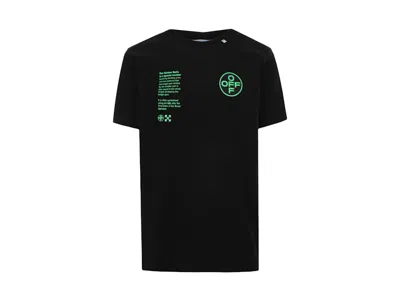 Pre-owned Off-white Men's Offwhite Slim Fit Arch Shapes T-shirt In Black/green