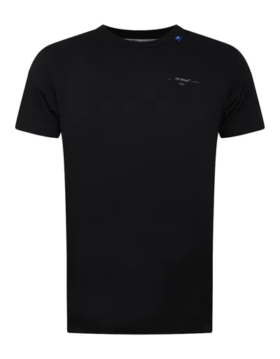 Pre-owned Off-white Men's Offwhite Slim Fit Backbone T-shirt In Black/silver