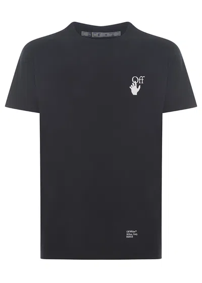 Pre-owned Off-white Men's Offwhite Slim Fit Caravaggio Saint Jerome Writing Arrows T-shirt In Black