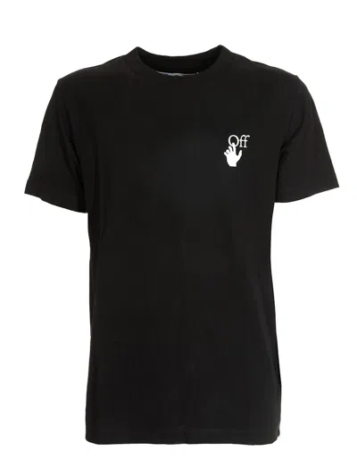 Pre-owned Off-white Men's Offwhite Slim Fit Cut Here Arrows T-shirt In Black