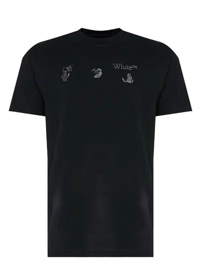 Pre-owned Off-white Men's Offwhite Slim Fit Drowning Logo Vintage T-shirt In Black
