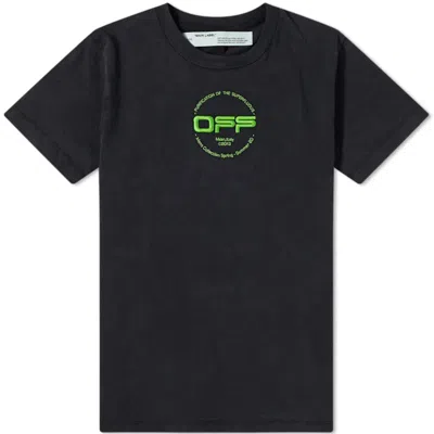 Pre-owned Off-white Men's Offwhite Slim Fit Hand T-shirt In Black