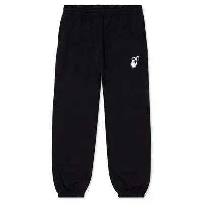 Pre-owned Off-white Men's Offwhite Slim Fit Marker Track Sweatpants In Black