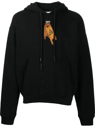 Pre-owned Off-white Men's Offwhite Slim Fit Pascal Skeleton Hoodie In Black