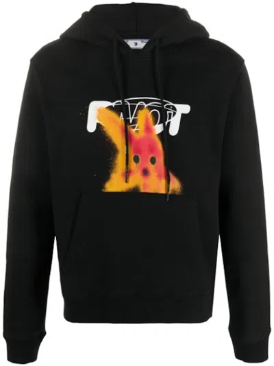 Pre-owned Off-white Men's Offwhite Slim Fit Pivot Fish Hoodie In Black/red In Multi