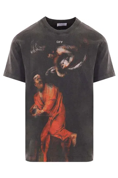 Pre-owned Off-white Men's Offwhite S.matthew Tee Shirt In Black