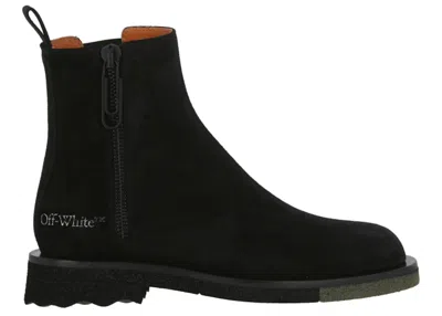 Pre-owned Off-white Men's Offwhite Sponge Ankle Boot Sneakers In Black/khaki