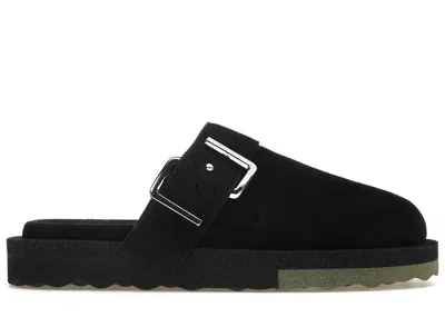 Pre-owned Off-white Men's Offwhite Sponge Buckle Slippers Sneakers In Black/khaki
