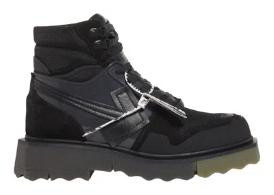 Pre-owned Off-white Men's Offwhite Sponge Sole Hiking Boot Sneakers In Black