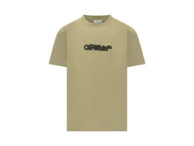 Pre-owned Off-white Men's Offwhite Spray Arrow Slim Short Sleeve Tee Shirt In Creme Brule