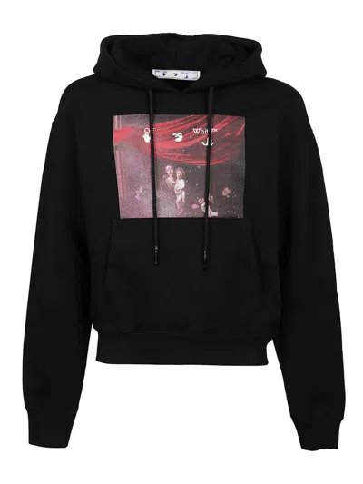 Pre-owned Off-white Men's Offwhite Spray Caravaggio Hoodie In Black