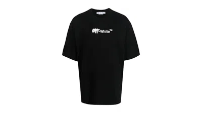 Pre-owned Off-white Men's Offwhite Spray Helvetica Logo Oversized Fit T-shirt In Black