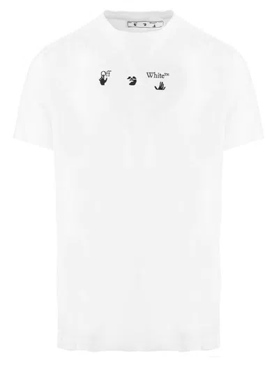 Pre-owned Off-white Men's Offwhite Spray Marker T-shirt In White Black In Multi