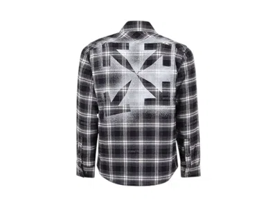 Pre-owned Off-white Men's Offwhite Stencil Flannel Check Shirt In Black