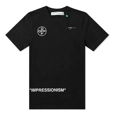 Pre-owned Off-white Men's Offwhite Stencil Short Sleeve Over Tee Shirt In Black