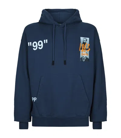Pre-owned Off-white Men's Offwhite Summer Graphic Print Hoodie In Blue