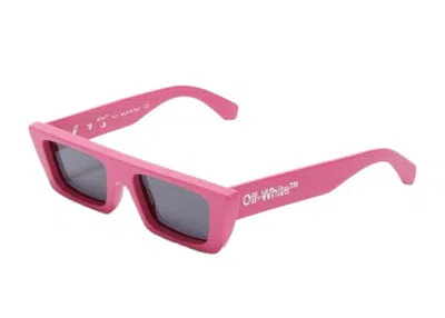 Pre-owned Off-white Men's Offwhite Sunglasses Marfa Rectangular Frame In Pink/white (16527448) In Multi