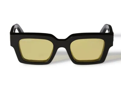 Pre-owned Off-white Men's Offwhite Sunglasses Virgil Rectangular Frame In Black/yellow (19321709)