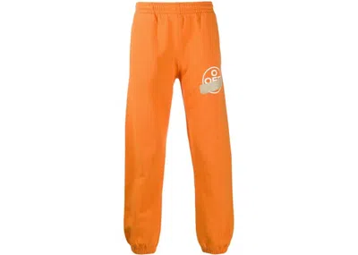 Pre-owned Off-white Men's Offwhite Tape Arrows Shorten Sweatpants In Orange